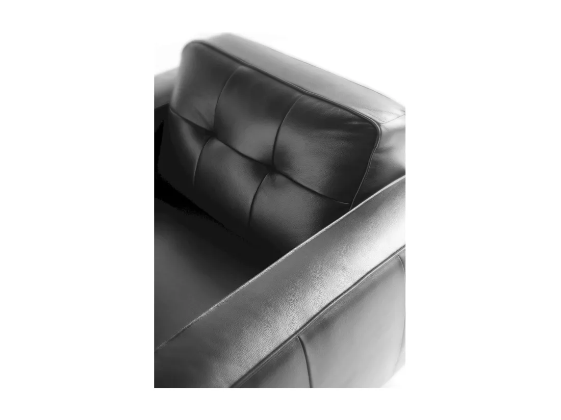 Fauteuil en cuir pieds bois massif de frêne