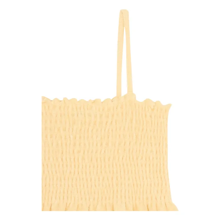 SMALLABLE BASICS Robe Midi Éponge Bio | Jaune pâle