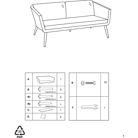 Kirby loungesofa - beige