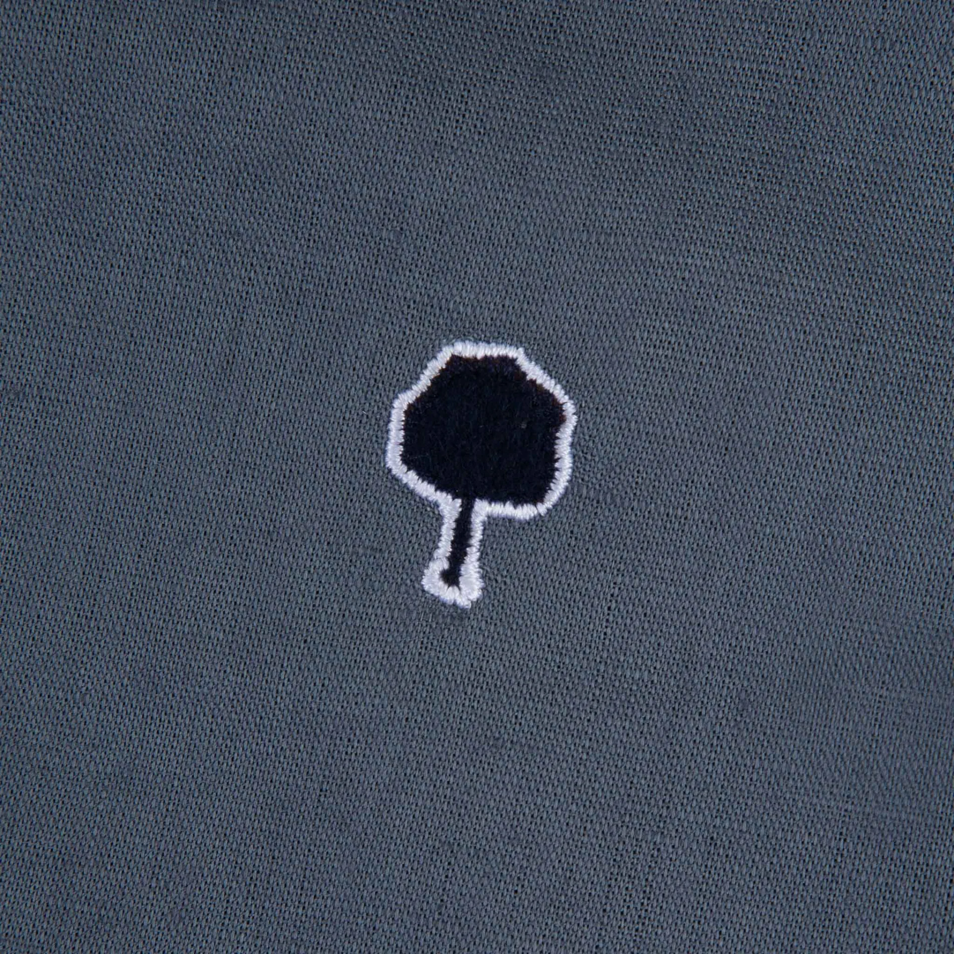 Chemise bleue broderie arbre coton & lin - modèle ivoy