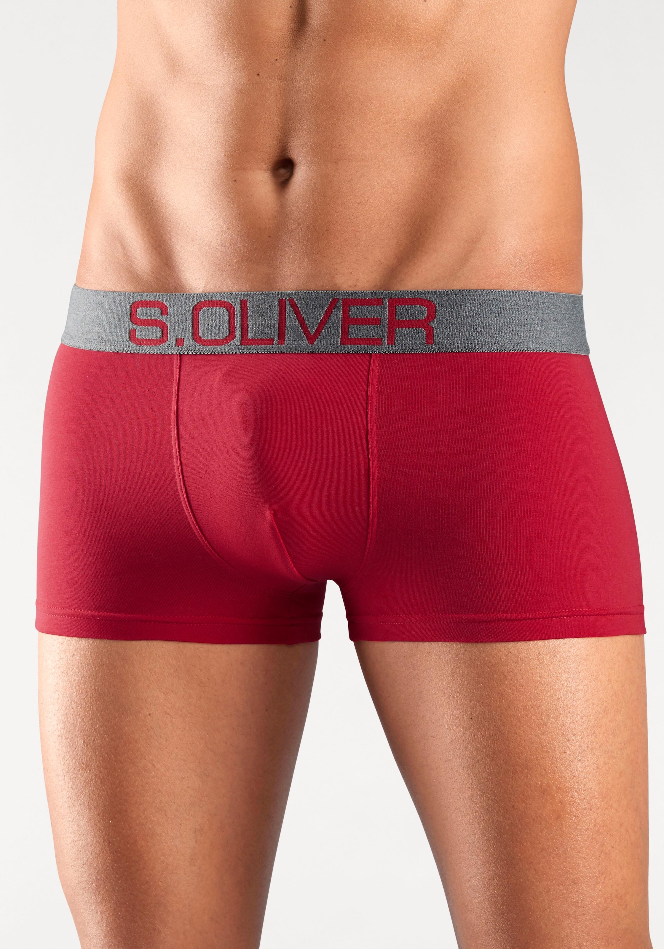 s.Oliver Hipster, 4 Stk. knapp sitzende Boxershorts für Herren aus Baumwoll-Mix