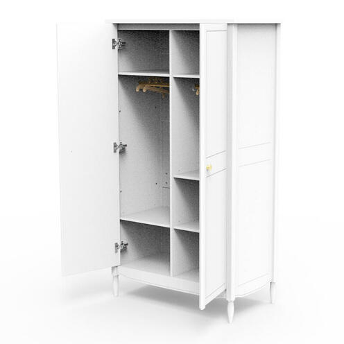 Armoire 2 portes LAFAYETTE Neige - THEO