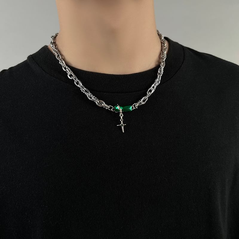 Lilafey - Stervormige strass hanger ketting