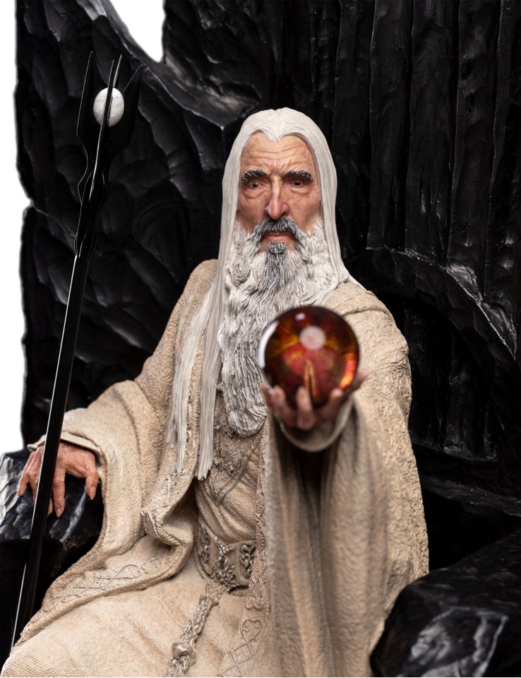 The Lord of the Rings - Saruman the White on Throne Statue