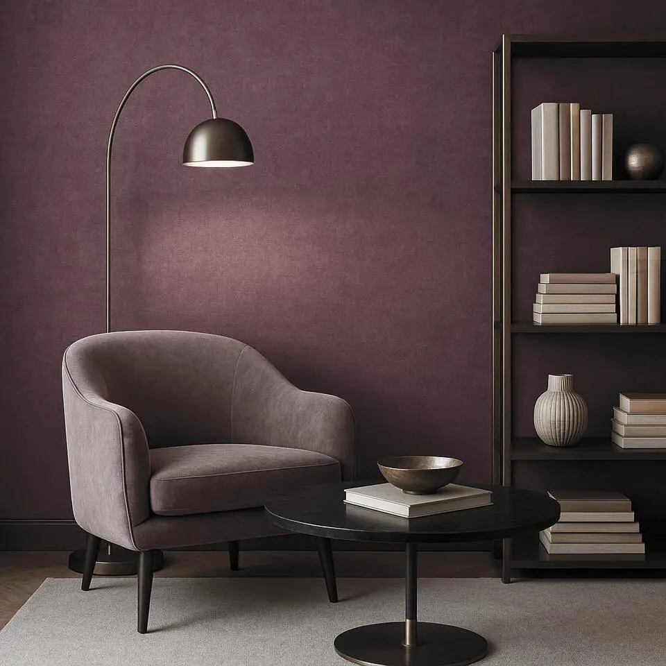 Dutch Wallcoverings Vliesbehang Linen & Textures uni - oldrose - 10,05m x 53cm