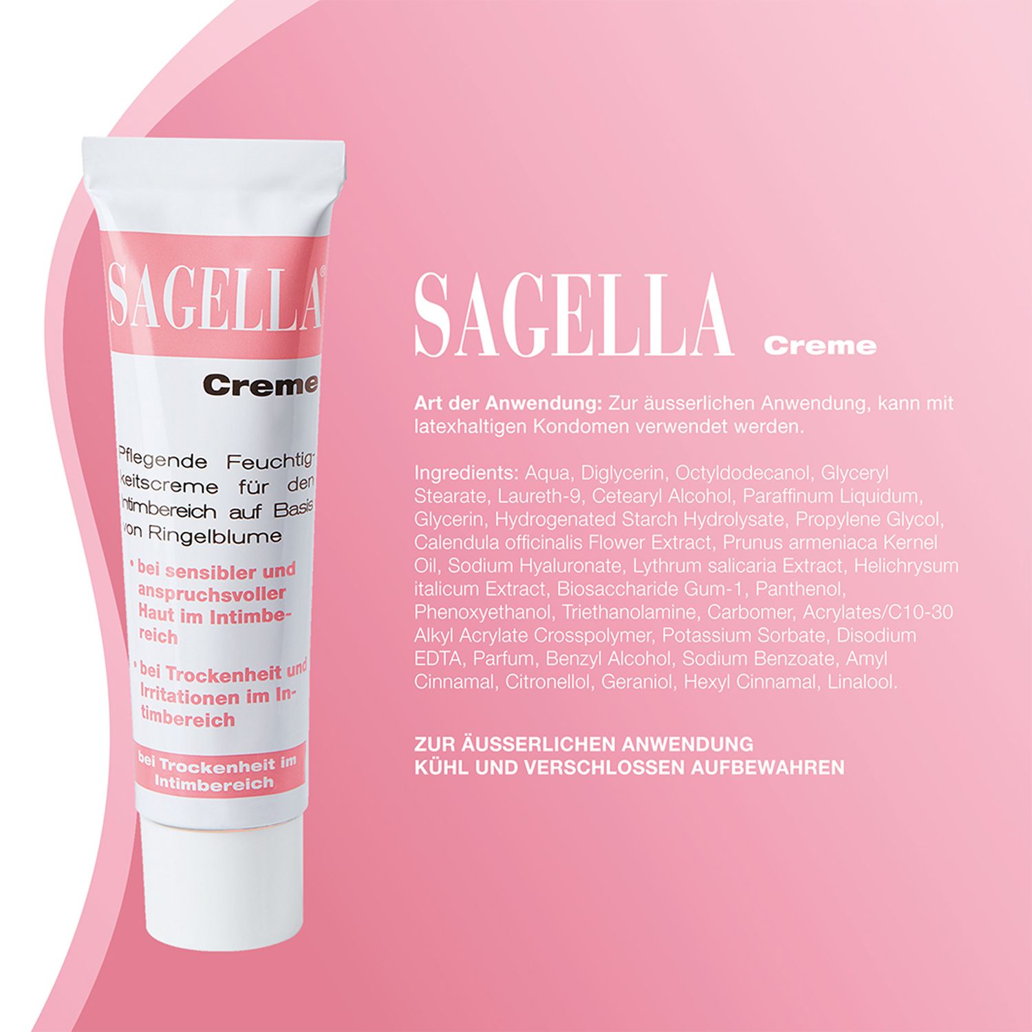 SAGELLA Creme: Feuchtigkeitscreme für die Intimpflege - bei Scheidentrockenheit