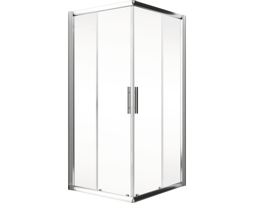Hoekinstap met schuifdeur SCHULTE Kristall/Trend ExpressPlus 75x90 cm helder glasprofiel kleur chroom