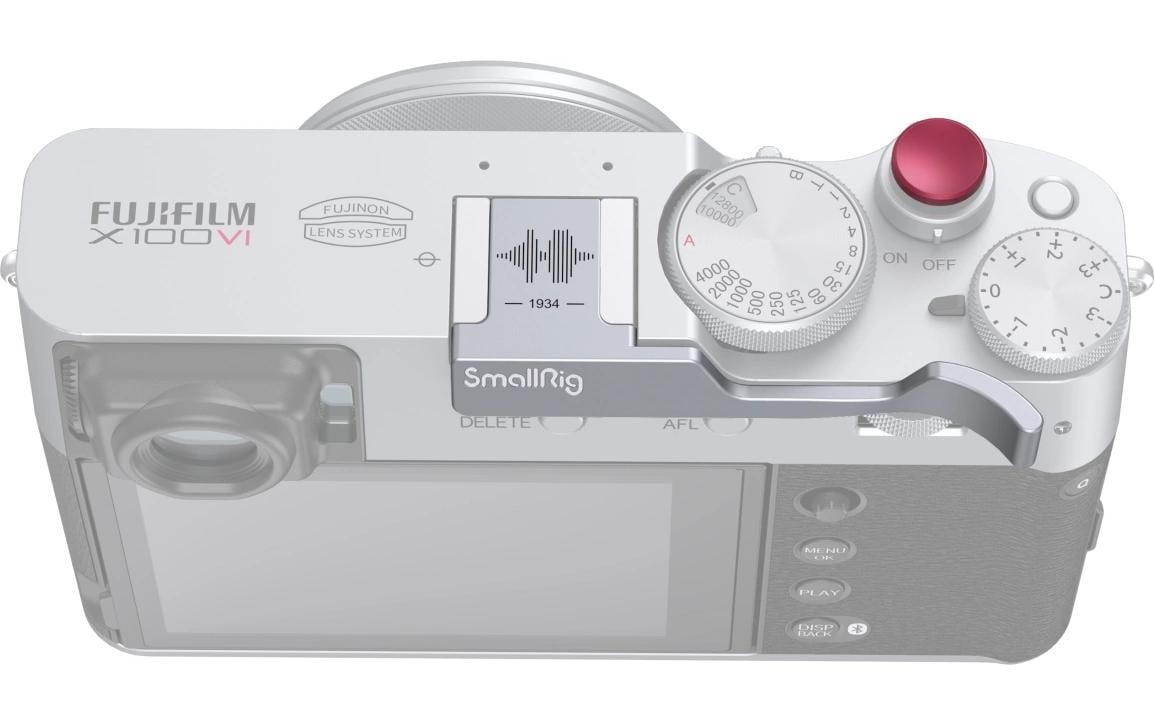 Daumengriff für FUJIFILM X100VI / X100V - SilberVerbessert die Sicherheit beim Halten der Kamera mit einer Hand