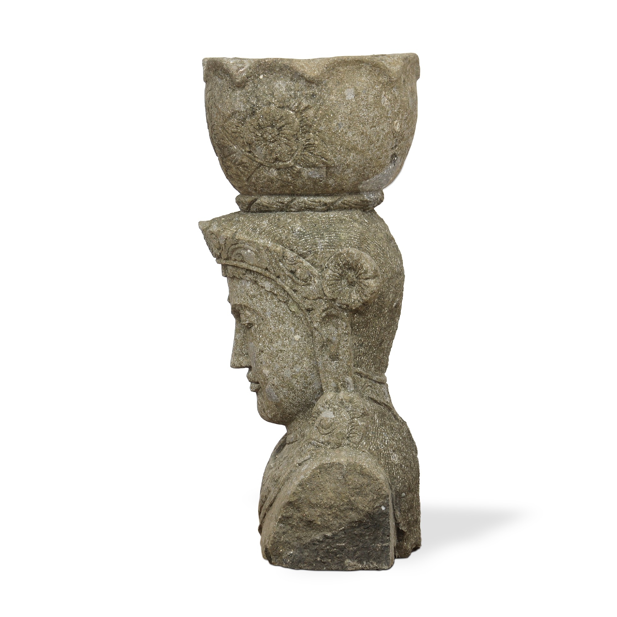Göttin 'Ganga', natur, T 49 cm, B 45 cm, H 80 cm von fischer's lagerhaus