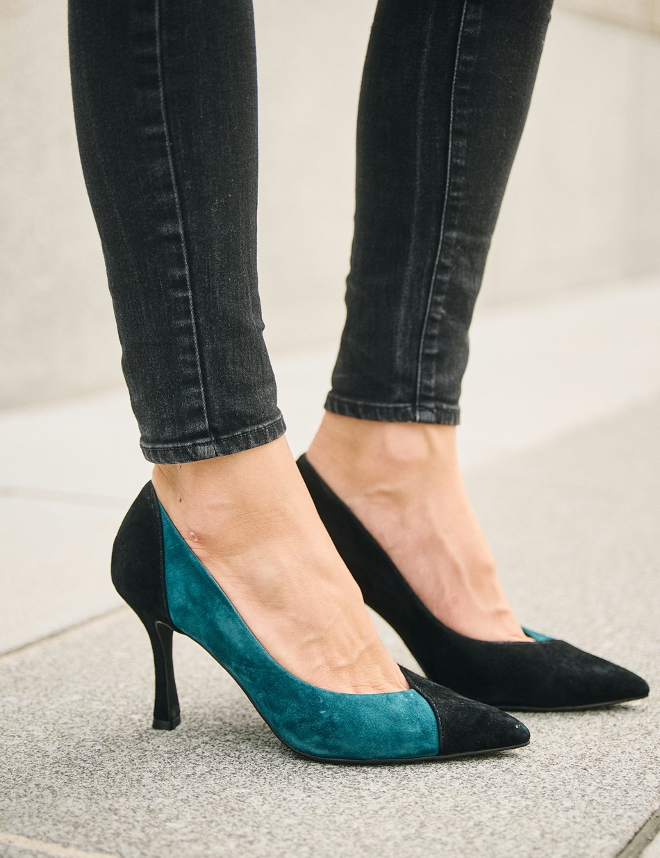 Veloursleder Pumps