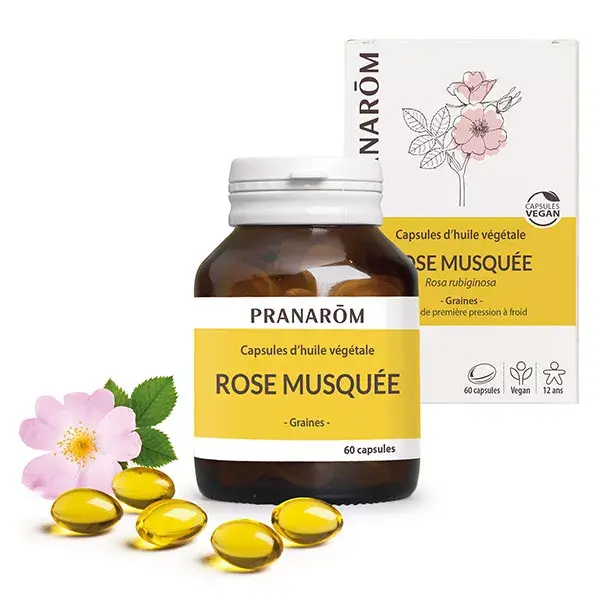 Óleo Vegetal de Rosa Mosqueta Pranarom - 60 cápsulas