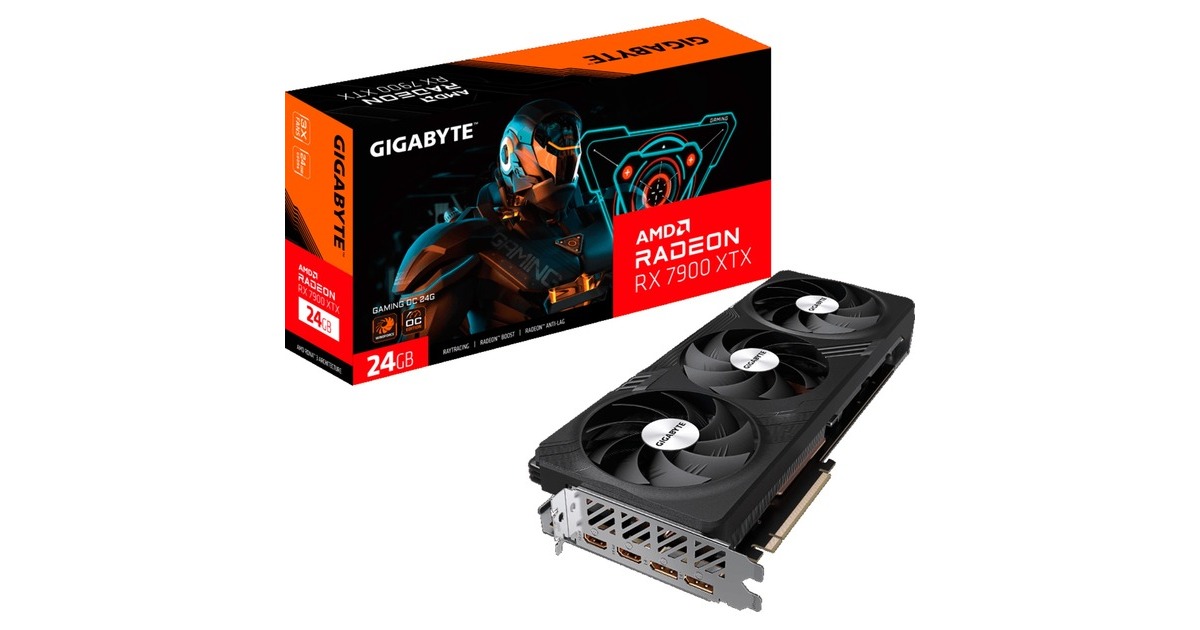 GIGABYTERadeon RX 7900 XTX GAMING OC 24G grafische kaart  (2x DisplayPort, 2x HDMI, Tweedekans)