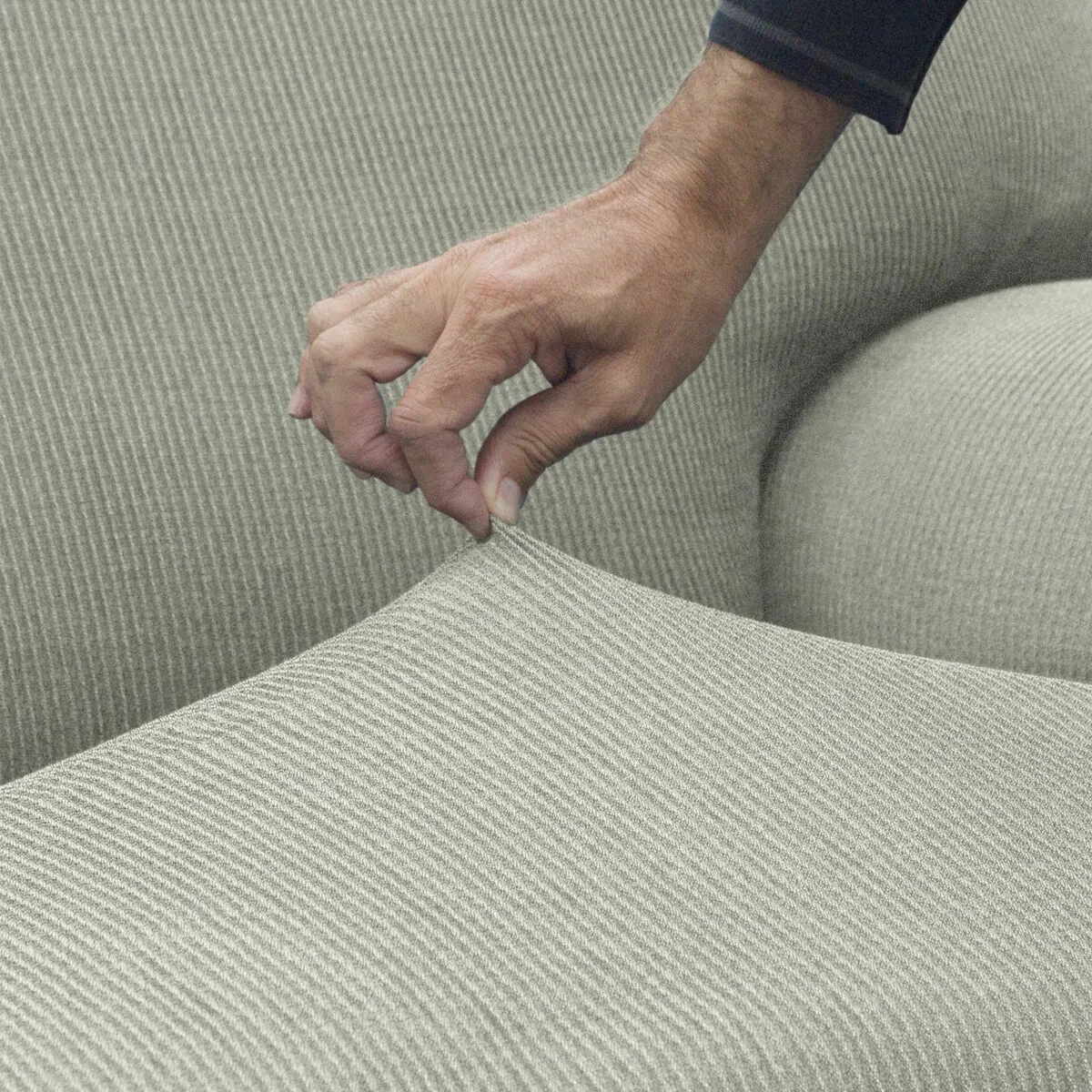 Sofakover Housse de Canapé Romeo 180 - 220 cm - Gris Clair