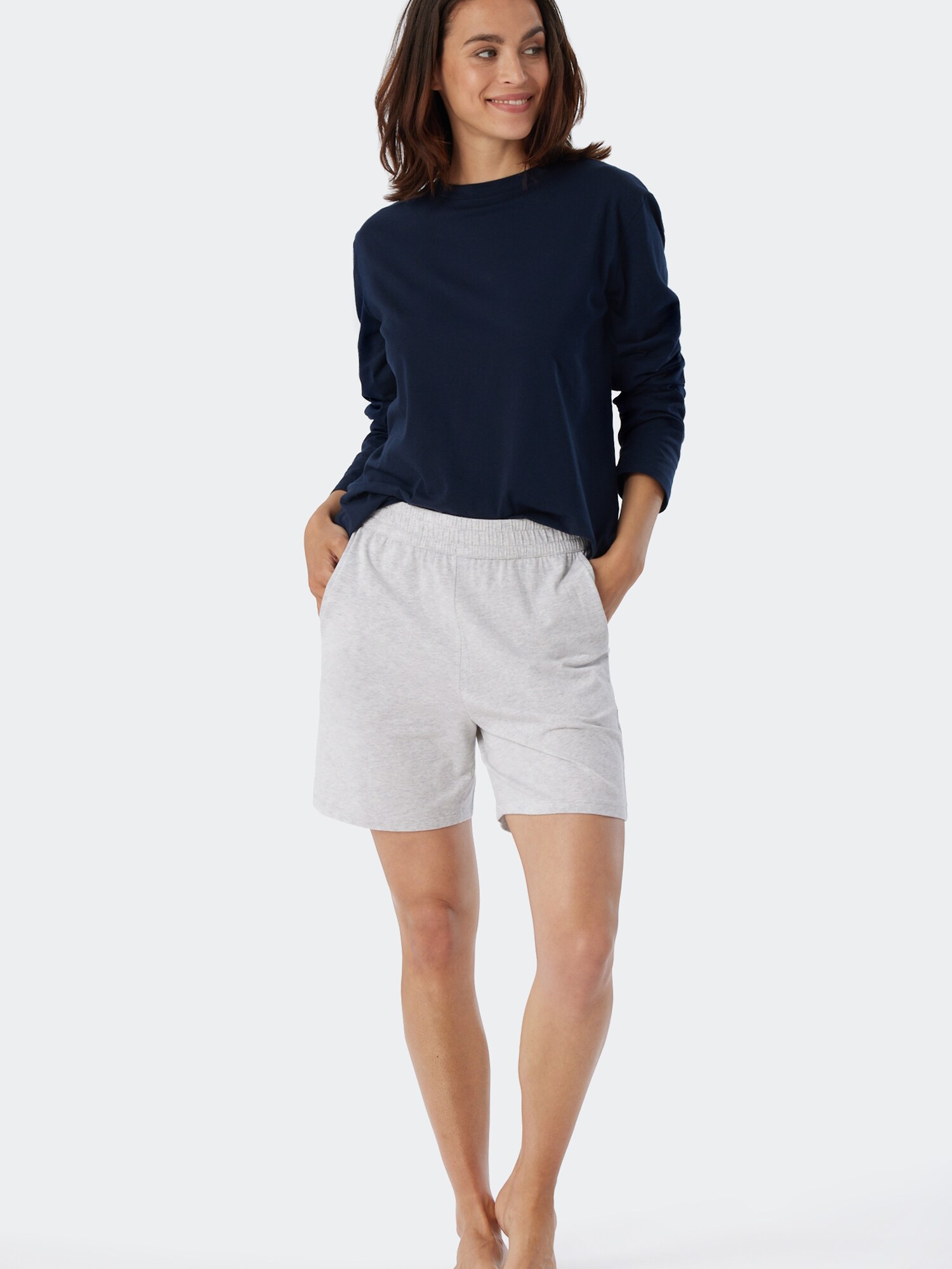Schiesser Damen Pyjamahose Mix & Relax kurz
