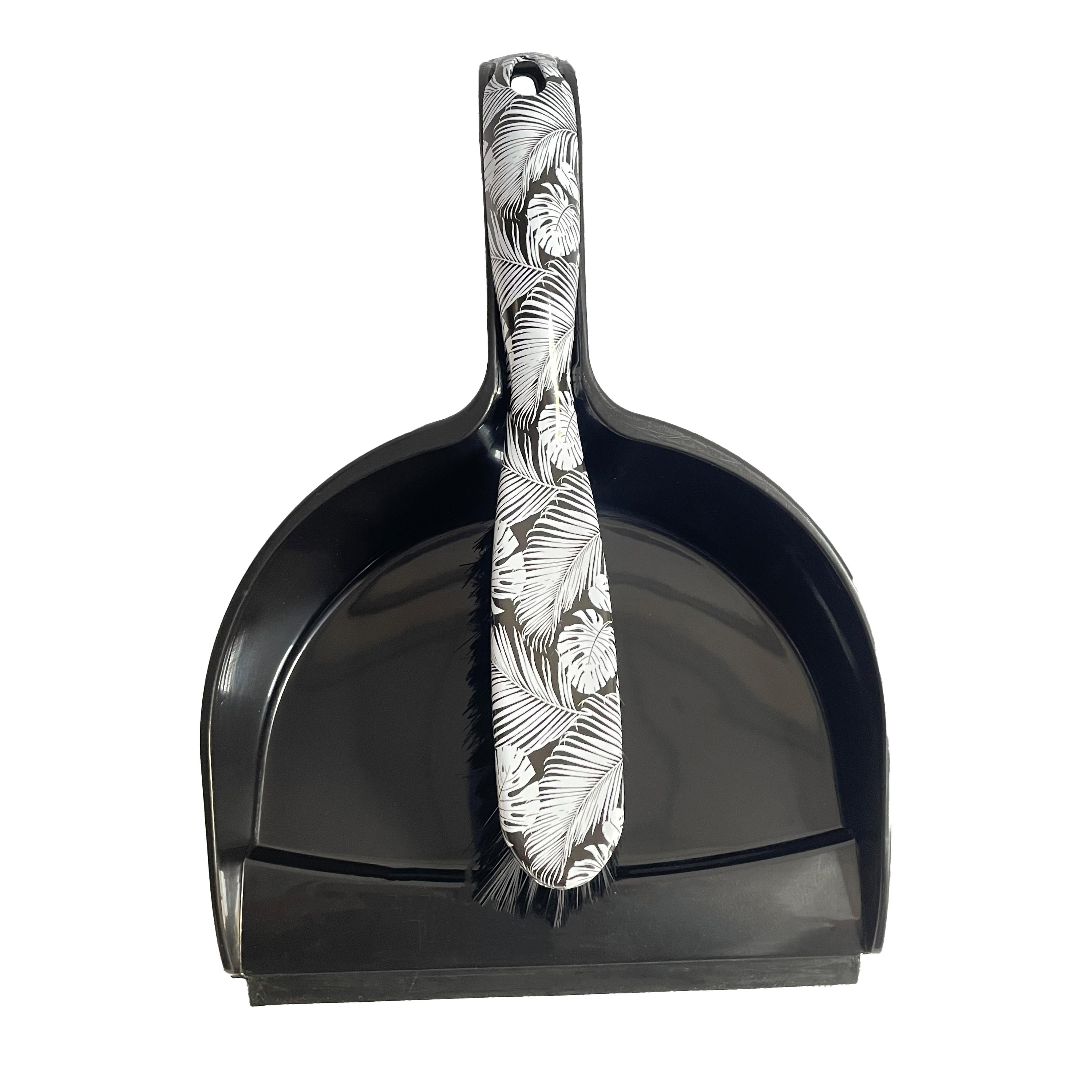 SET PELLE ET BALAYETTE DECOR FEUILLAGE