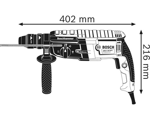 Bosch Professional GBH 2-28 F boorhamer, inclusief SDS plus snelwisselboorkop en L-BOXX