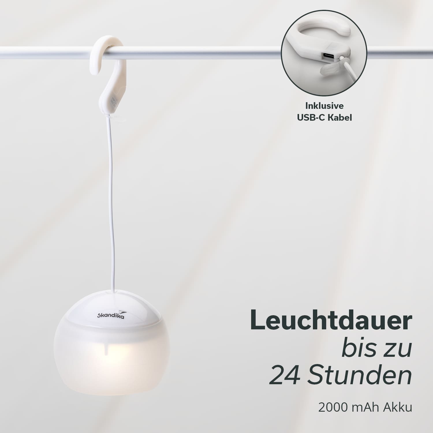 Skandika Tufjord LED hanglamp - White
