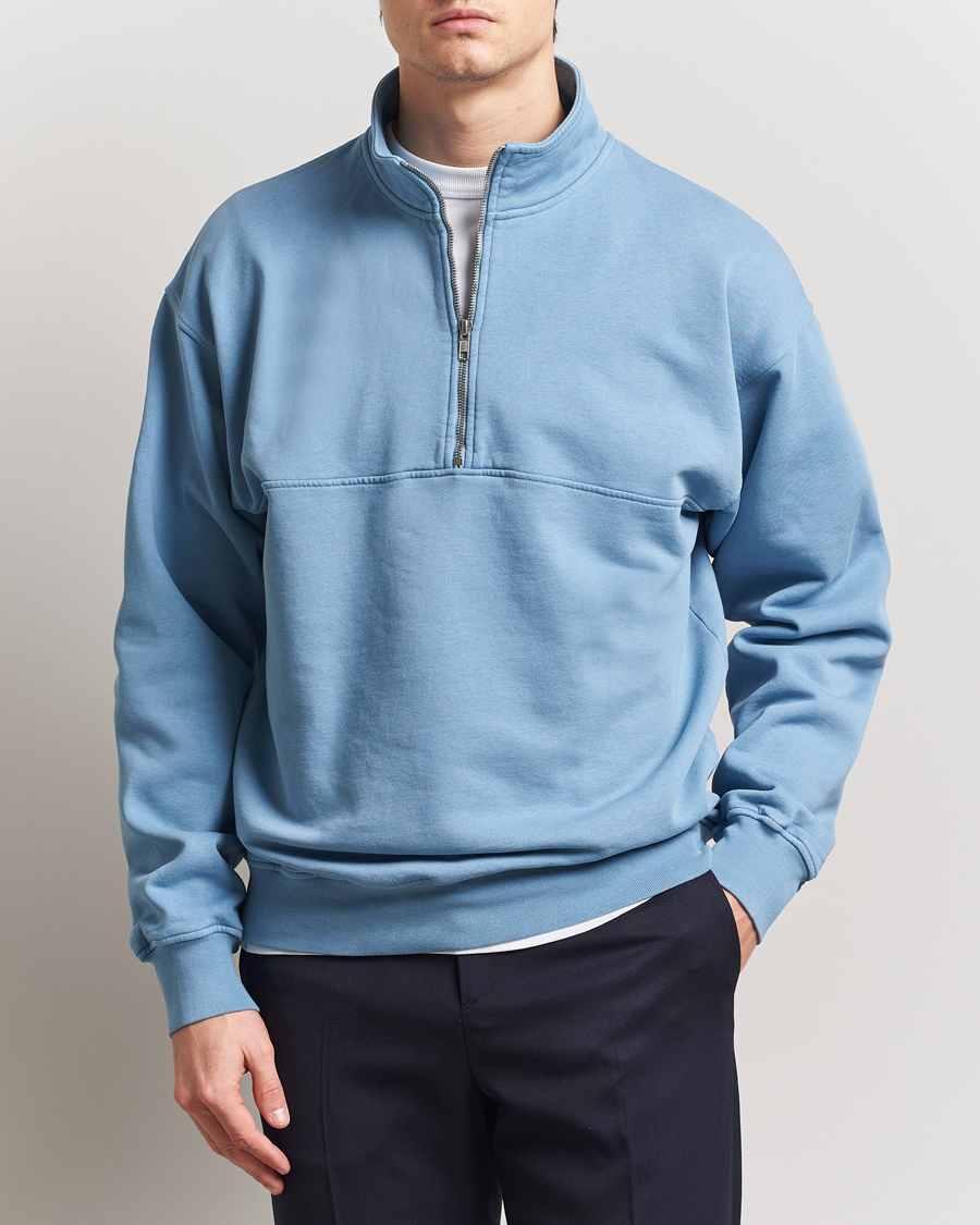 Colorful Standard Classic Organic Half-Zip Seaside Blue