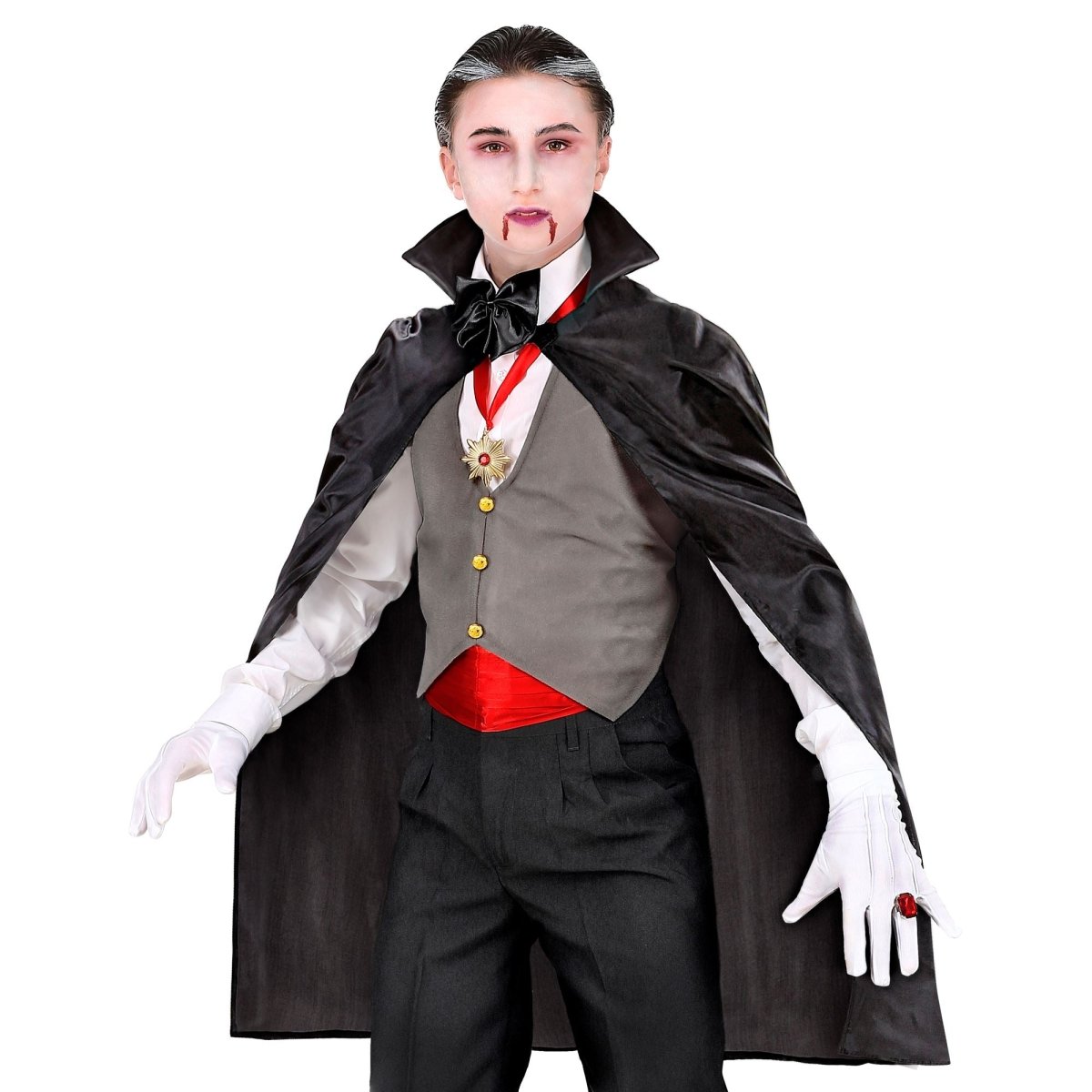 Halloween Cape Zwart Kind 90cm