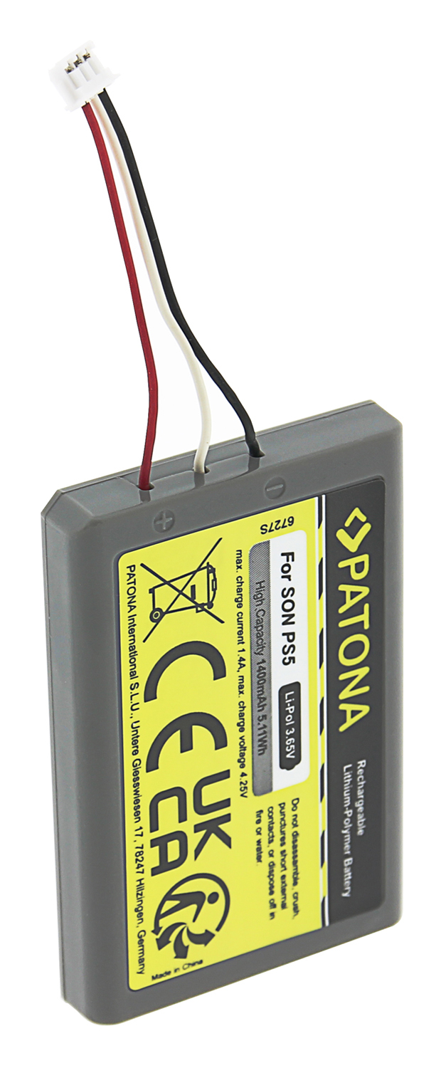 PlayStation 5 PS5 Controller Li-Ion Akku 3.65V / 1400mAh / 5.11Wh LIP1708 (6727) - Schwarz