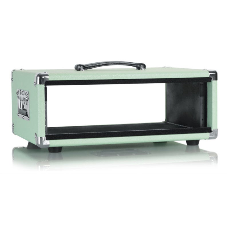 Gator Cases GR-RETRORACK-3SG Retro Rack Vintage Amp Vibe Rack Case 3U Seafoam Green