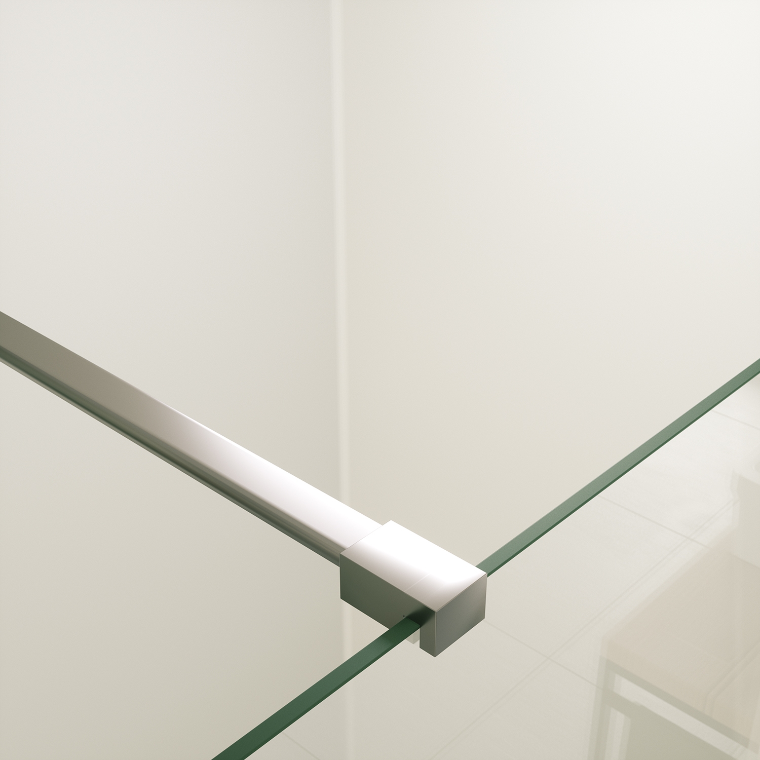 Mueller Slimline inloopdouche 110cm schaamband anti-kalk inclusief RVS profiel & stang