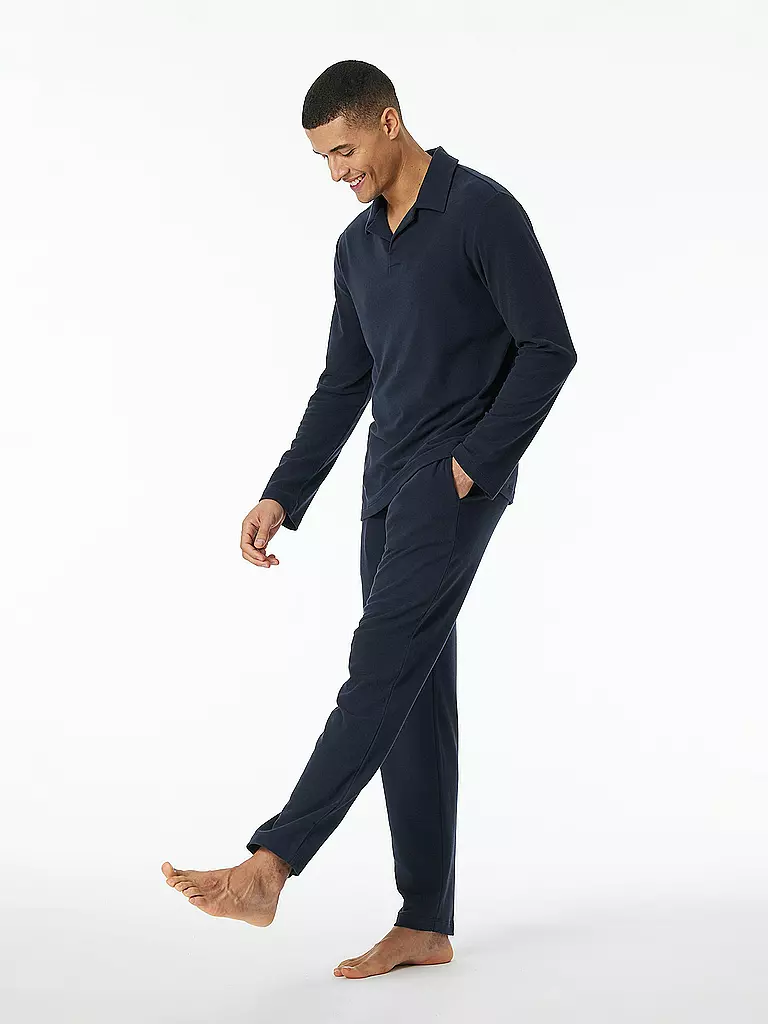 SCHIESSER Pyjama blau
