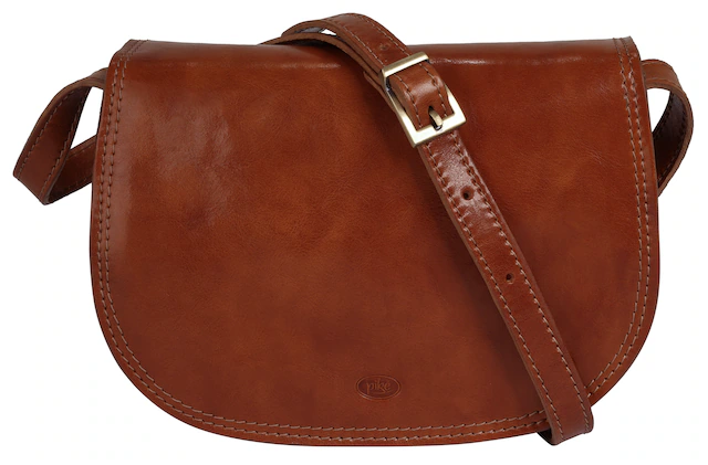 Piké Umhängetasche echt Leder, Made in Italy