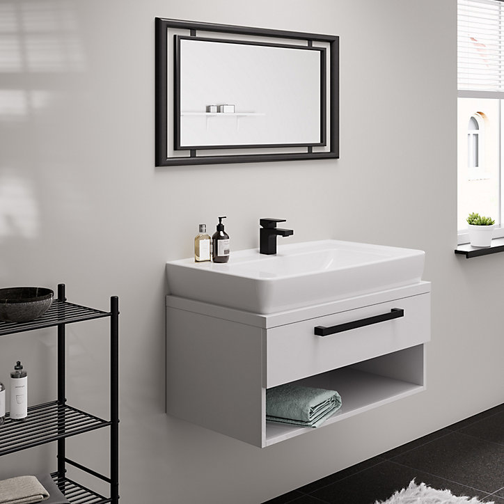 Mitigeur de lavabo 70 hansgrohe Vernis Shape noir mat