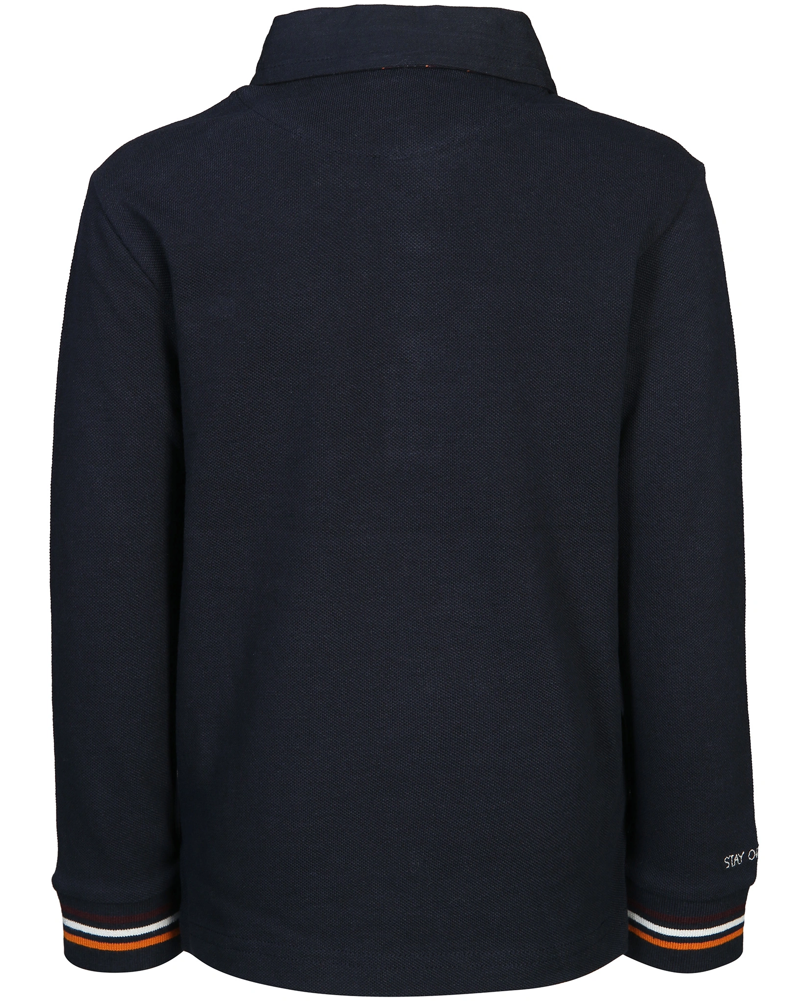 Poloshirt LS SOLID in dark navy