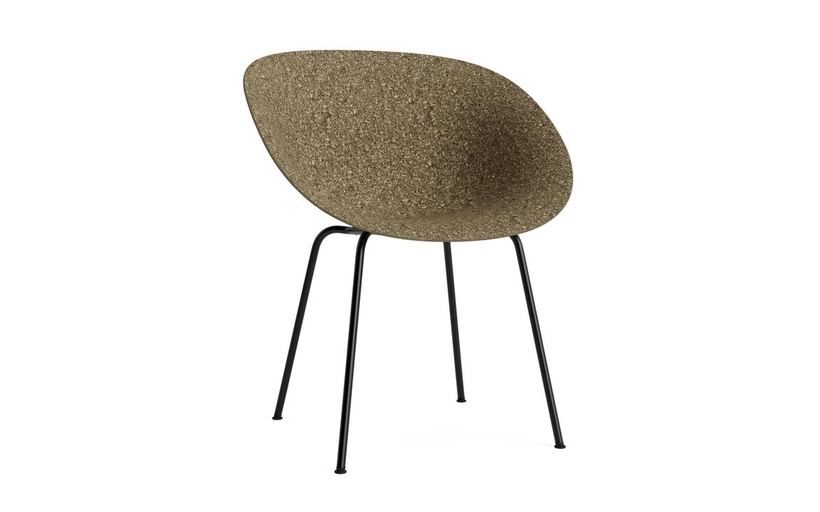 Eetkamerstoel Mat Seaweed black steel
