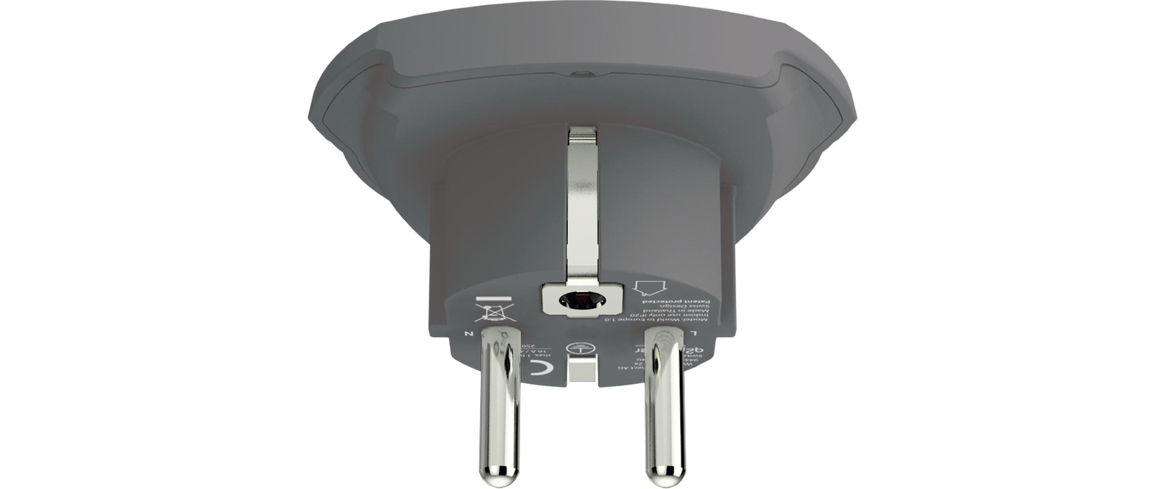 Country-Reiseadapter World-EUReiseadapter mit Welt-Steckdose und Europa-Stecker