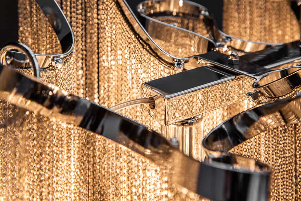 Extravagante Hängeleuchte ROYAL 120cm silber Hängelampe