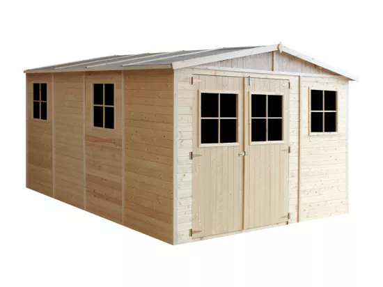 Abri de Jardin en Bois - H226x324x416 cm/12 m² - TIMBELA M336