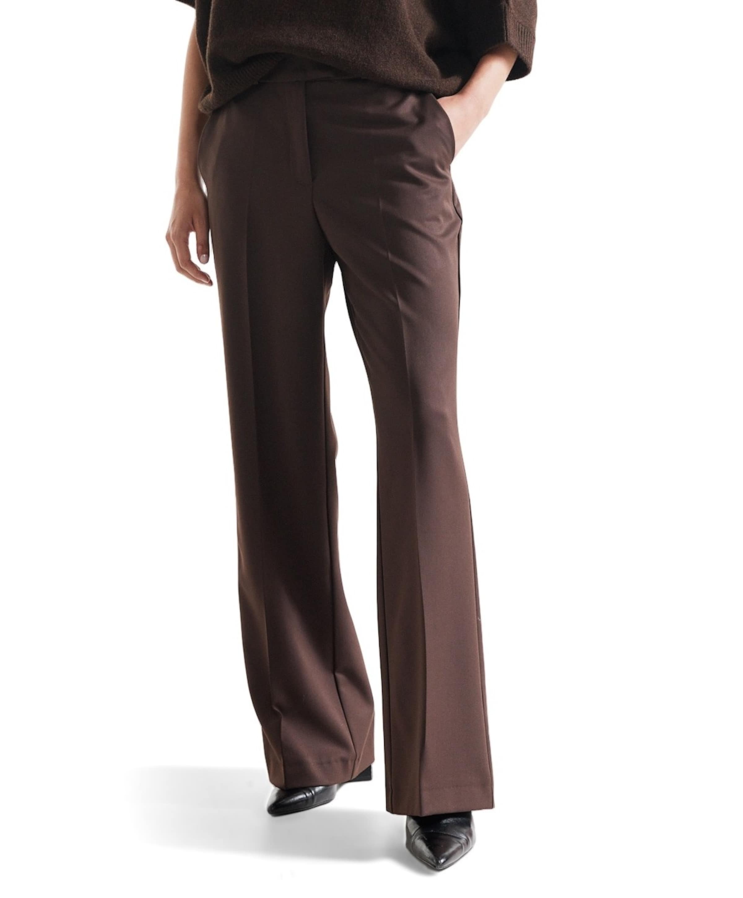 JANSEN Amsterdam ALICE wb 453 wide leg long dames broek bruin