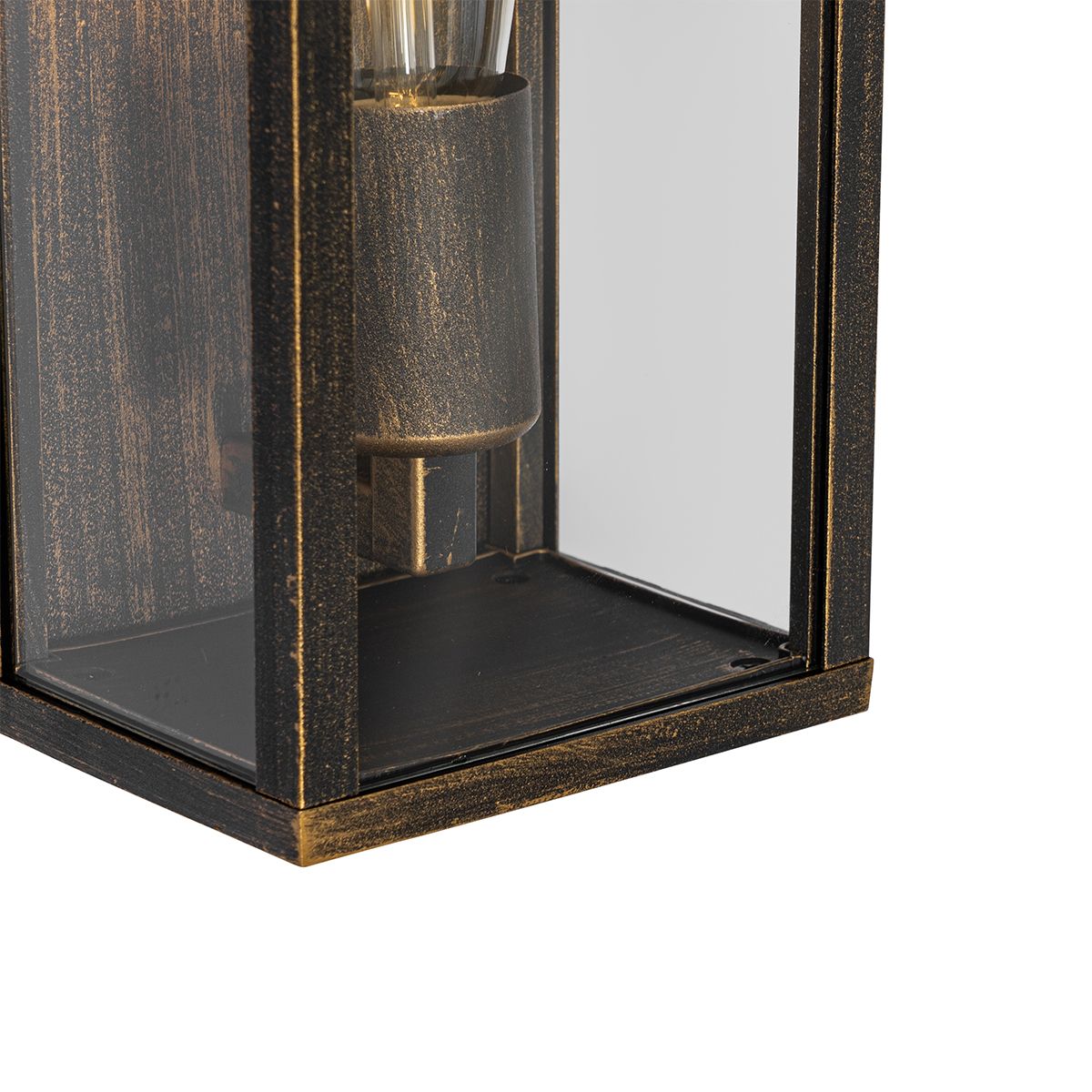 Vintage wandlamp antiek goud 26 cm IP44  - Charlois