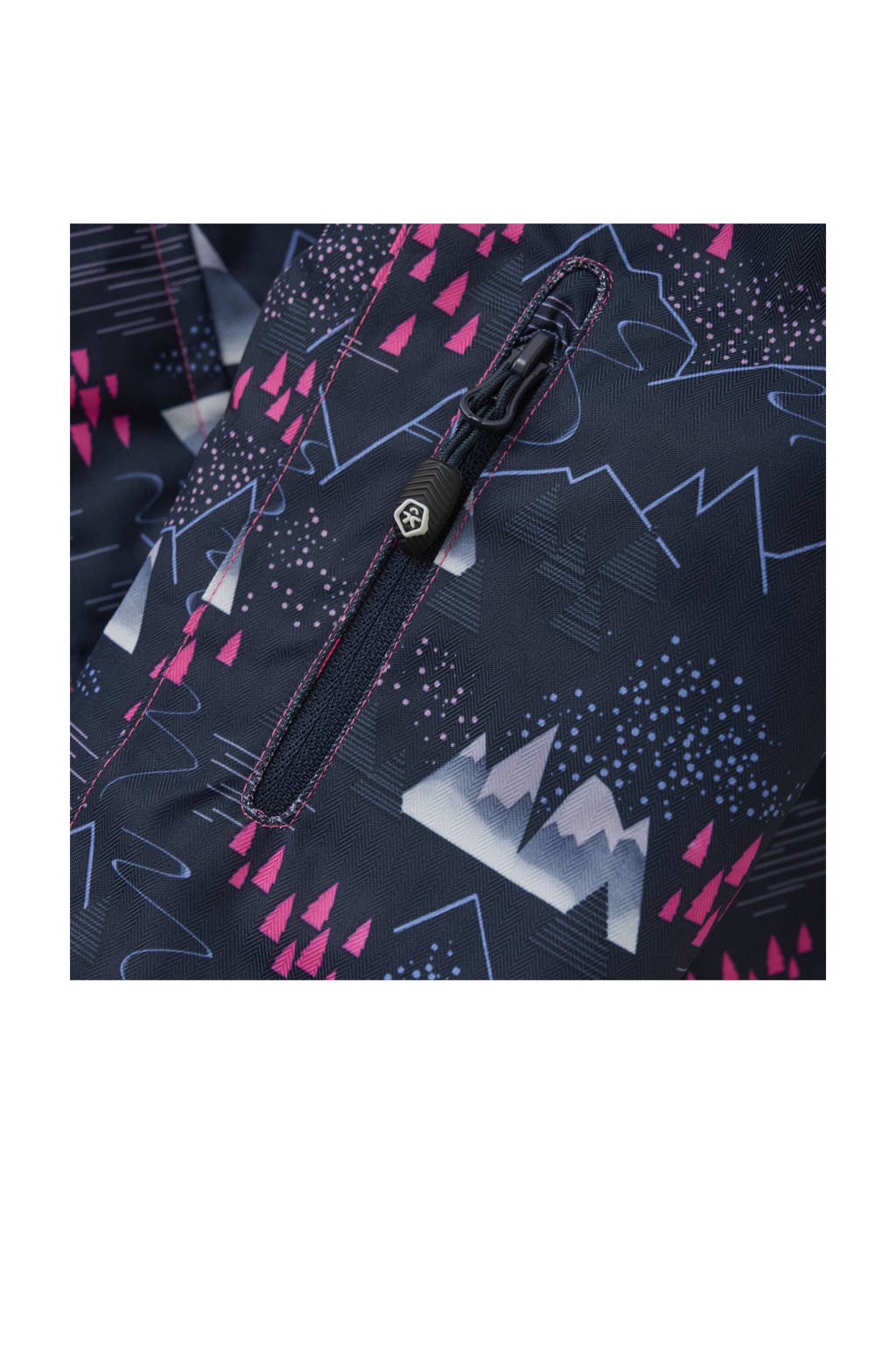 Color Kids ski-jack donkerblauw/roze/wit