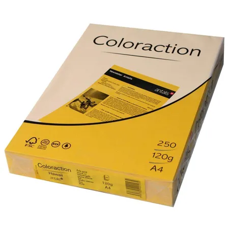 Antalis Kopierpapier, DIN A4, 120 g/qm, Farbe: hawai goldgelb