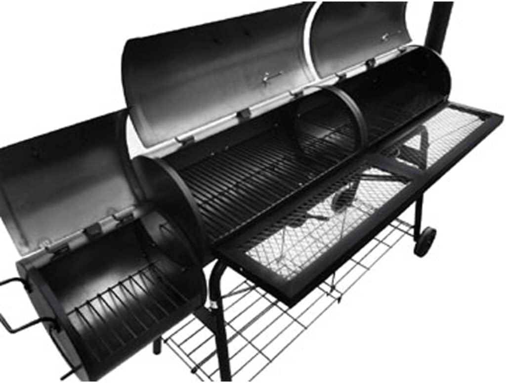 vidaXL Holzkohlegrill Smoker BBQ Barbecue Grillwagen Standgrill Räucherofen