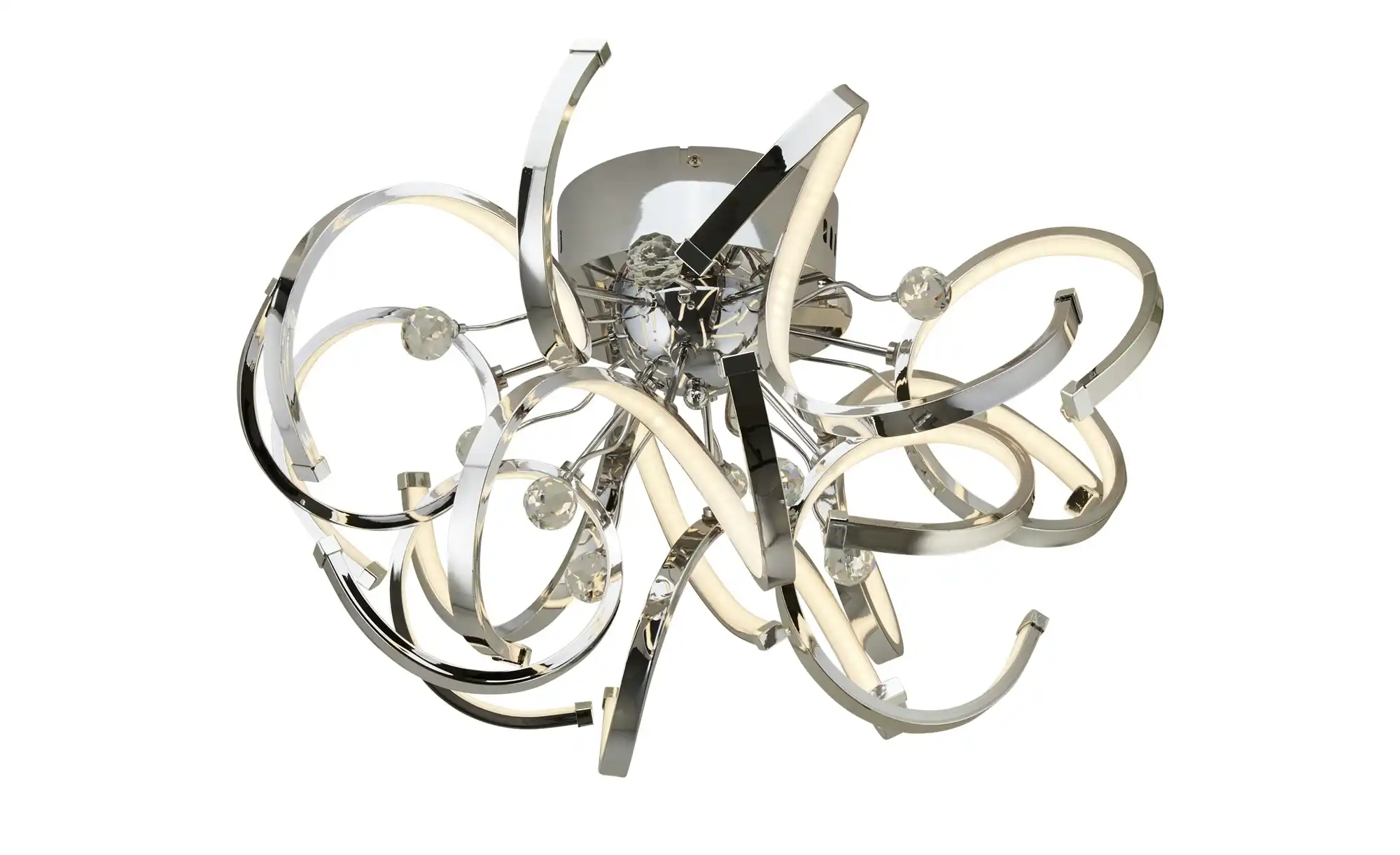 KHG LED-Deckenleuchte, Chrom mit Kristall