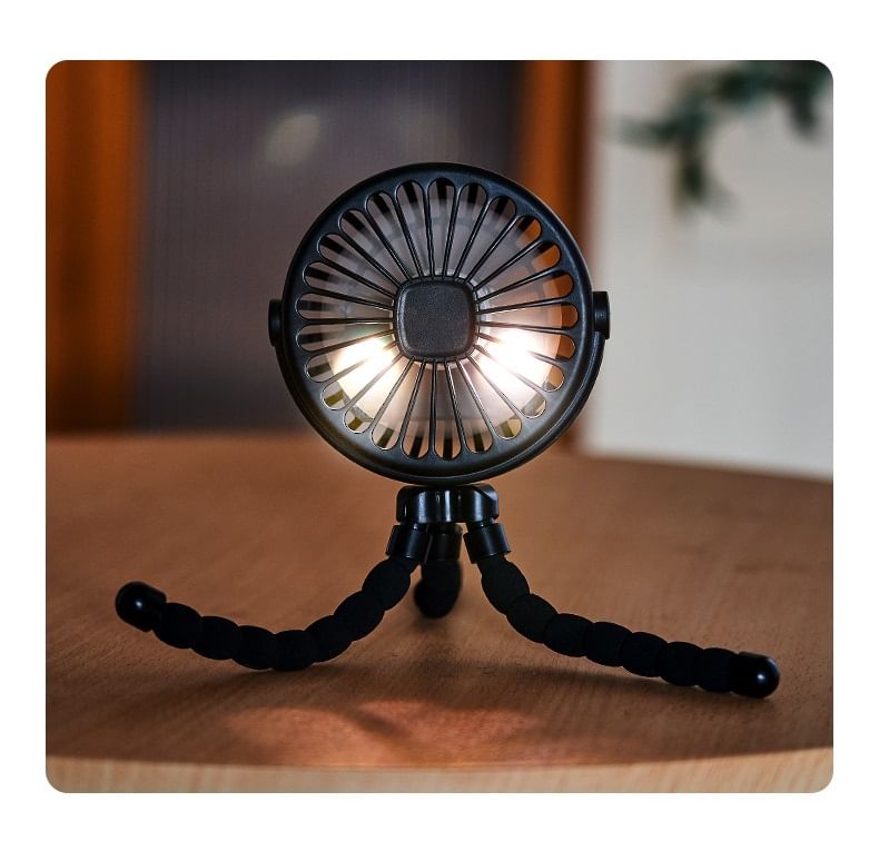 HOMTEC - USB oplaadbare ventilator met flexibele standaard