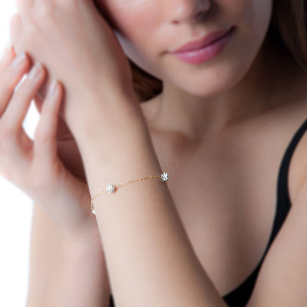 Bracelet Maile Or Jaune Strass