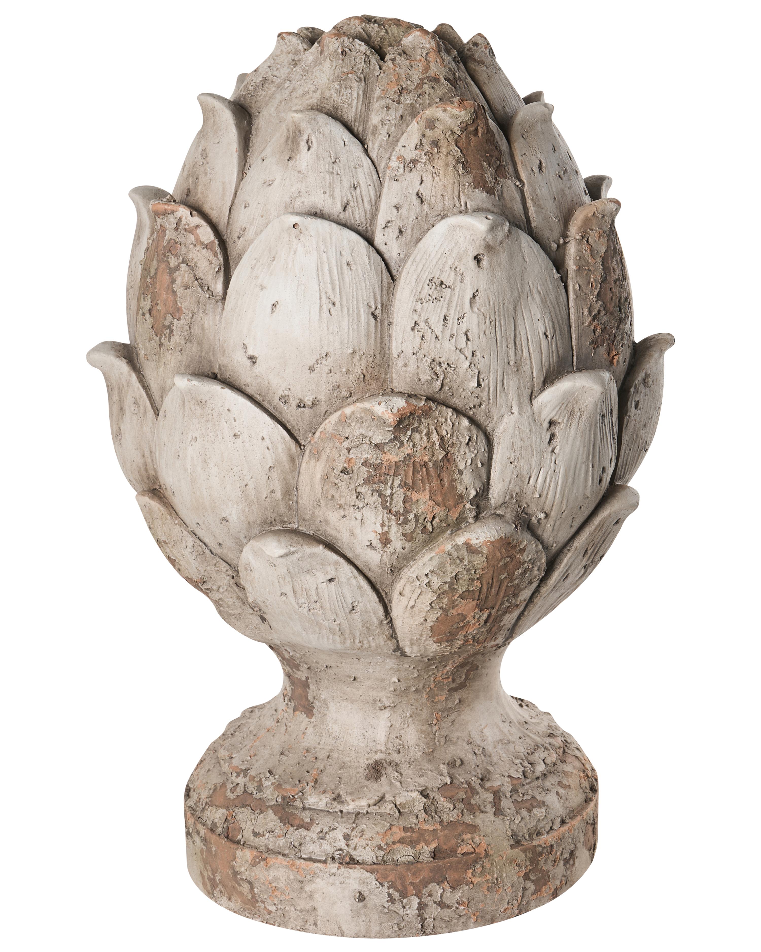 Set van 2 tuinbeelden CORRINALDO Dennenappel Beige