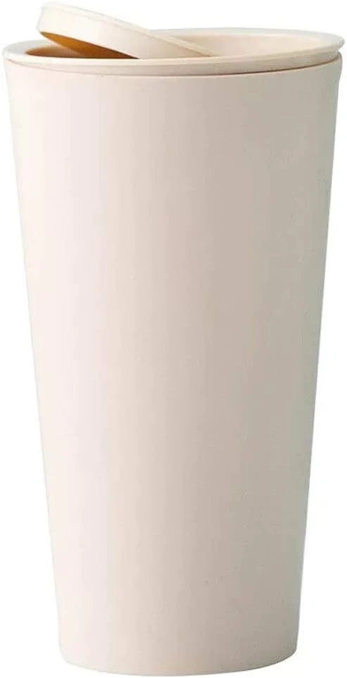 Poubelle avec Couvercle de 1L beige Vendos85