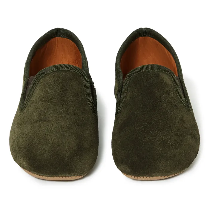 Pèpè Chaussons Nubuck | Vert kaki