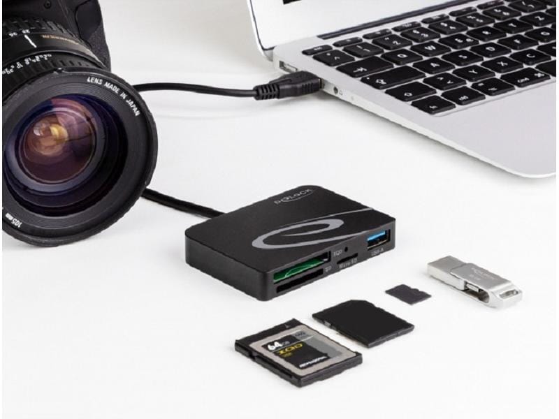 Delock Card Reader Extern 91756 4 Slots Externer Universal-Cardreader mit USB-A-Anschluss