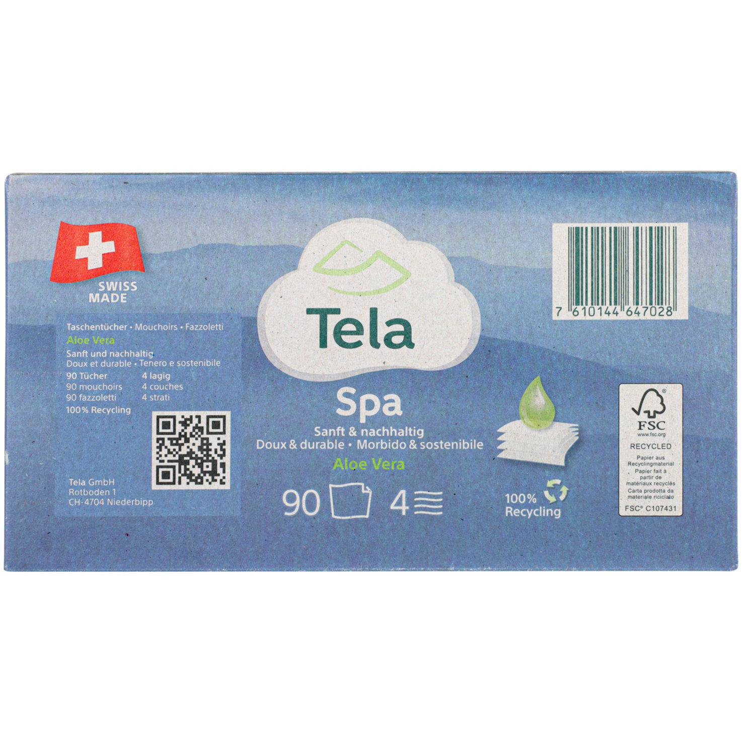 Tela Taschentücher Spa Box 90Stück