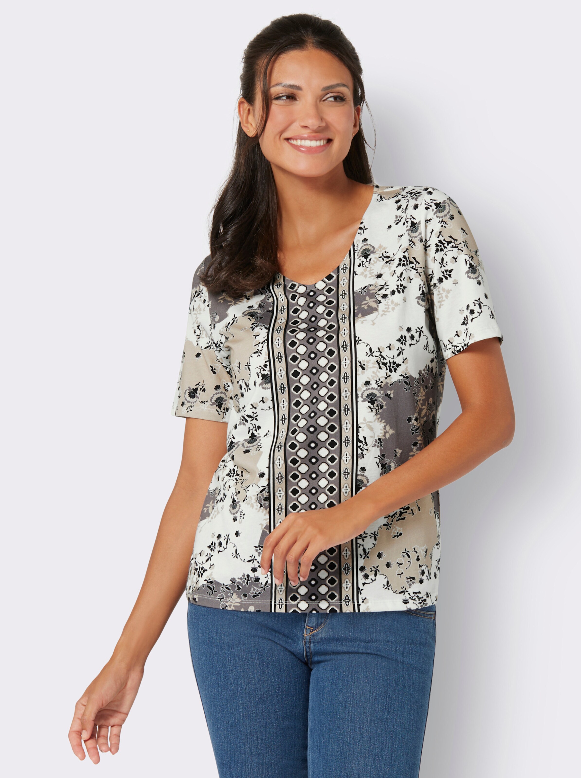 Kurzarmshirt aus reiner Baumwolle