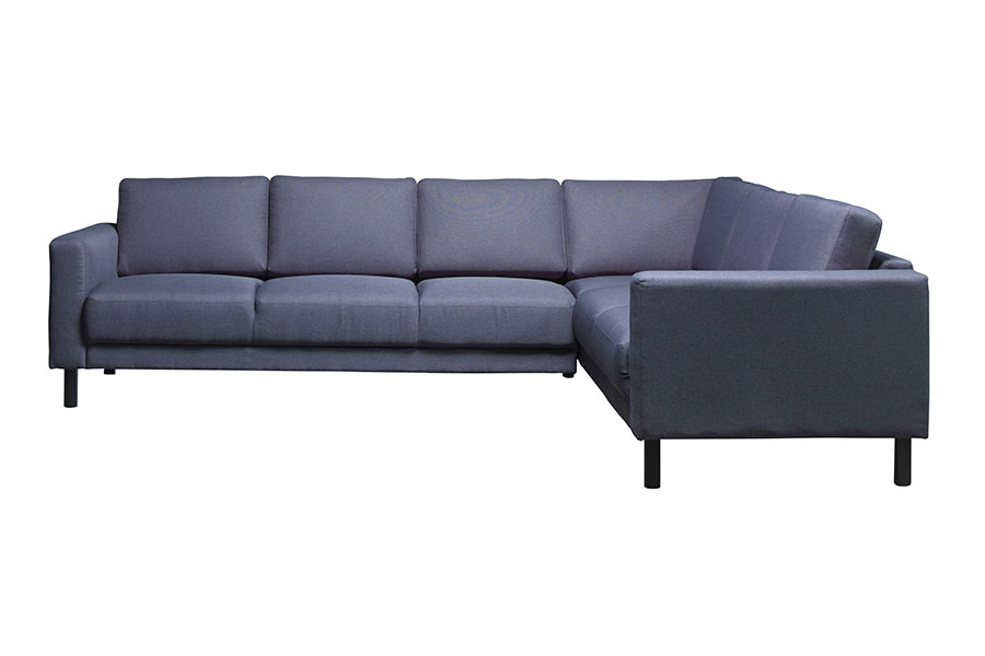 Cleveland sofa Hjørnesofa 3-seter og 2-seter. Tekstil Malmø 78 dark grey med sorte treben.