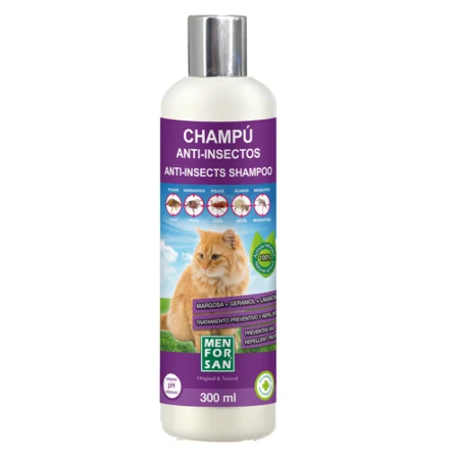 Shampoo repelente de parasitas Menforsan para gatos